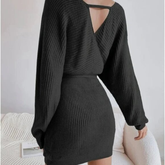 NWT! FITTED SWEATER DRESS SZ M - Picture 2 of 5